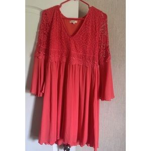 Size medium orange Easel dress